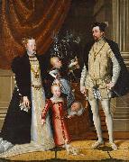 Giuseppe Arcimboldo Holy Roman Emperor Maximilian II. of Austria and his wife Infanta Maria of Spain with their children oil on canvas